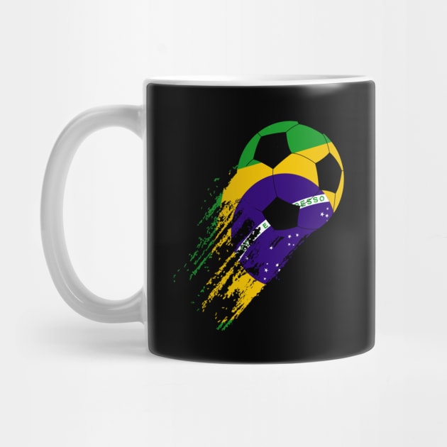 Perfect Brazil Soccer Player Tee Funny Brazilian Flag Girls Boys by Printofi.com